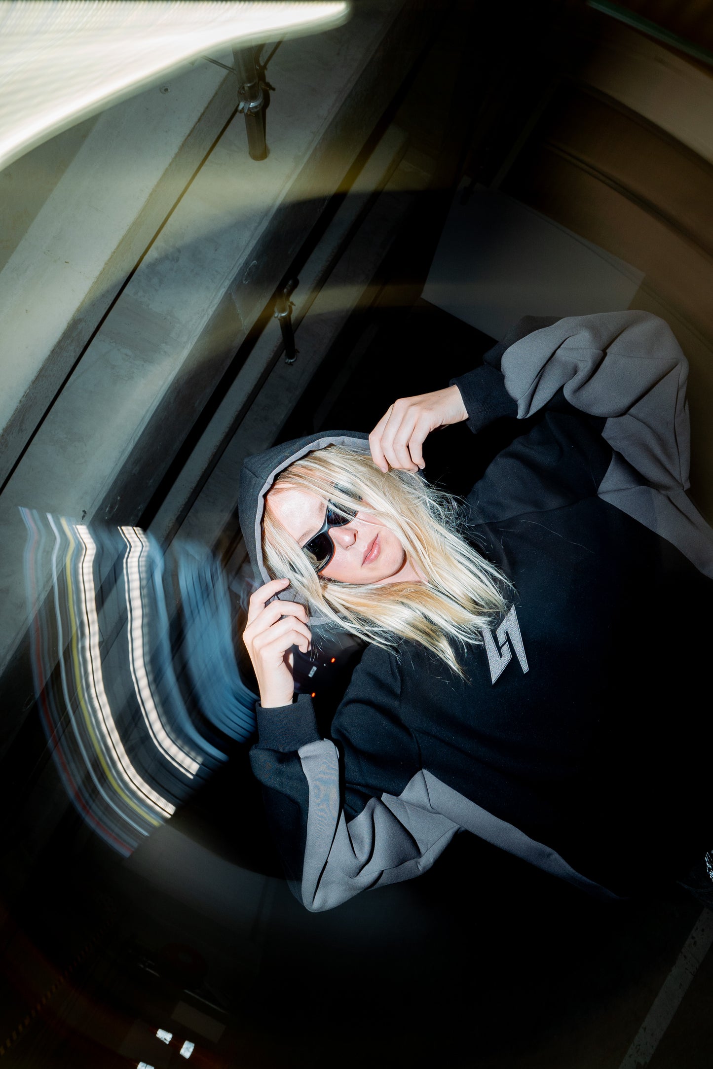 Split Hoodie - Black