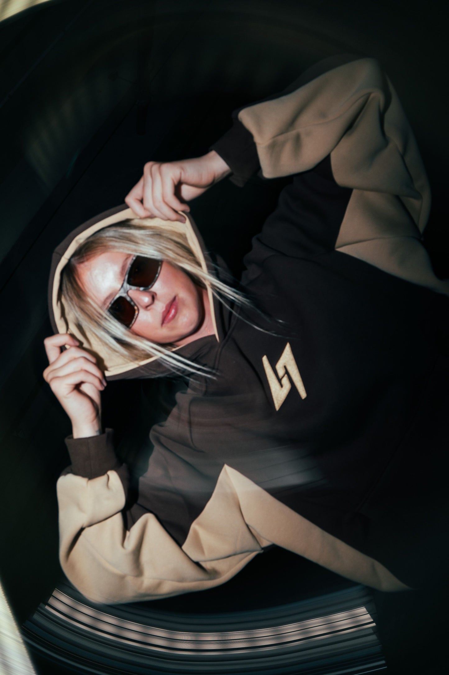 Split Hoodie - Brown