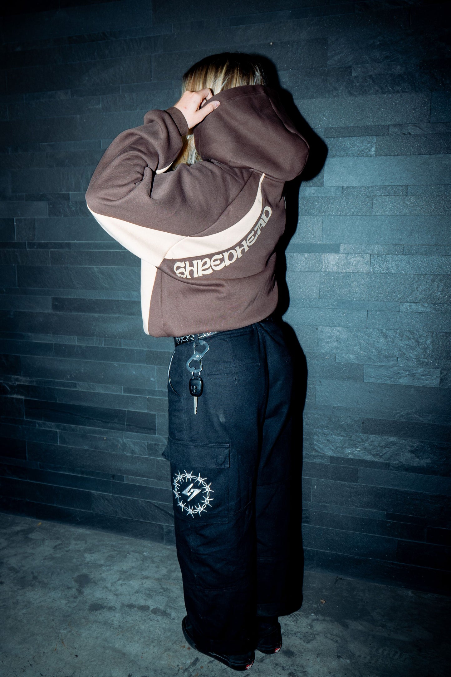 Split Hoodie - Brown